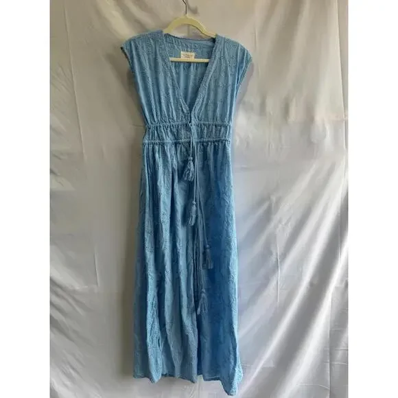 Sitano Blue Fontelina Cover Up Dress Size S As Is Condition - Picture 4 of 8